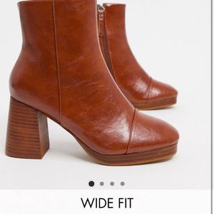 ASOS wide fit platform ankle boot